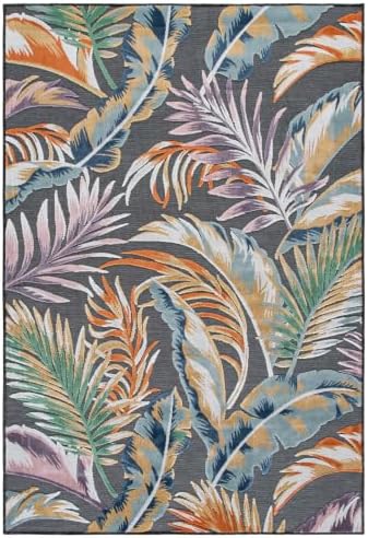 SAFAVIEH Cabana Outdoor Rug 5'1"x7', Black & Multi CBN452Z - Image 2