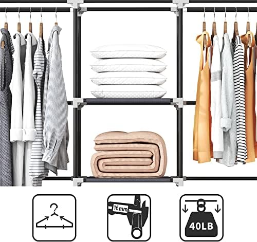 Portable Closet, Bedroom Wardrobe Closet for Hanging Clothes - Image 6