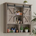 Vabches Bathroom Wall Cabinet, Farmhouse Medicine Cabinet, Washed Oak by Vabches