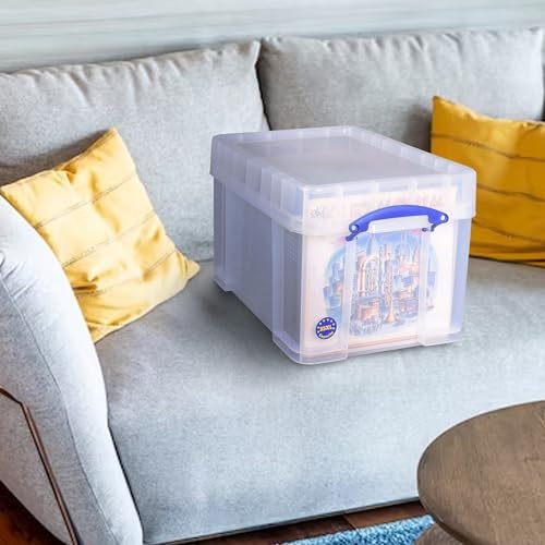 Really Useful Box 35 Liter Storage Container with XL Snap Lid, Clear - Image 4