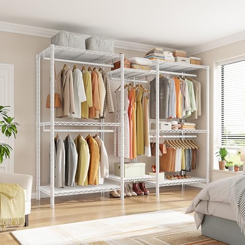 Raybee Clothes Rack, L Shaped Portable Closets for Hanging Clothes, 900LBS - Image 2