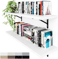 Kaboon 36 inch Long 10 inch Deep Floating Shelves for Wall Set of 2, Large Open Shelves Wall Mounted, Space Saving Home and Commercial Use, White by Kaboon