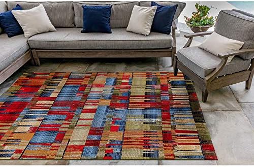 Liora Manne Marina Indoor Outdoor Rug - Multicolored Designs, Comfortable & Durable, Power Loomed, Polypropylene Material, UV Stabilized, Paintbox, 7'10" x 9'10" - Image 5