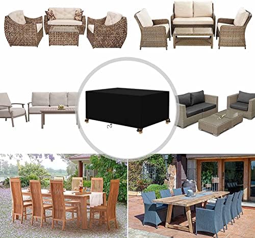 Patio Furniture Covers 96" L x 60" W x 28" H Waterproof Outdoor 600D Patio Table Covers Rectangle Couch Cover Weatherproof Furniture Covering for Deck Lawn and Backyard 240x150x70cm - Image 4