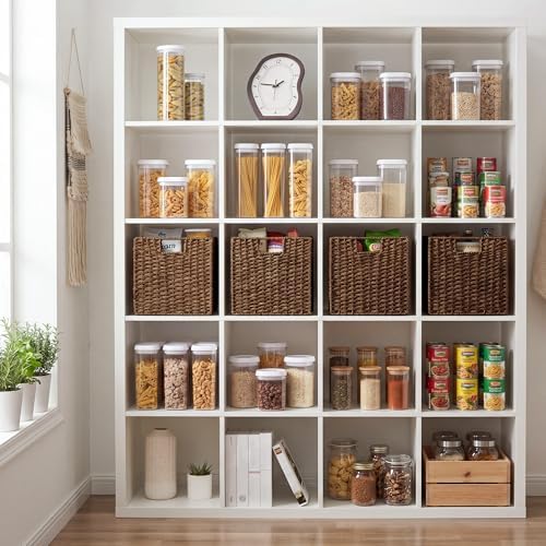 StorageWorks 11 inch Cube Storage Bins, Wicker Storage Cubes 11x11x11,Brown - Image 2