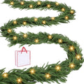 Deckit 15FT Christmas Garland with Lights 100LED Timer, Real Touch Norfolk Pine Garland +DIY Kit & Storage Bag for Mantle Stairs Railing Table Fireplace Wall Indoor Outdoor Holiday Decoration by Unknown