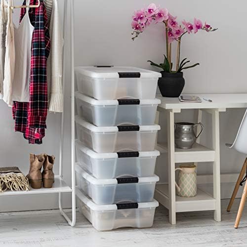 IRIS USA 6-Pack 27 Quart Storage Bins with Lids, Pearl - Image 7