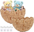 Scalloped Wicker Wall Baskets 2 Pack - Handwoven Hanging Rattan Storage Baskets for Wall Decor, Boho Front Door Basket & Farmhouse Bedroom Decoration (Natural) by Unknown
