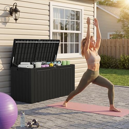 Devoko 100 Gallon Outdoor Storage Box, Waterproof Deck Box Lockable - Image 2