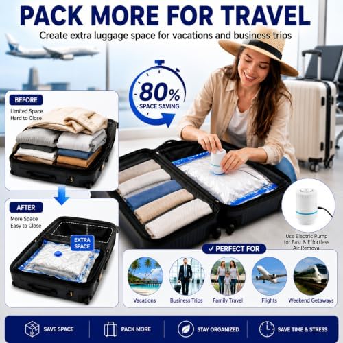 20 Jumbo Vacuum seal bags for clothing travel,comforter vacuum storage bag - Image 4