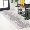 JONATHAN Y Stripe Geometric Indoor Outdoor Runner Rug 2X14 Ivory/Black, Zolak Berber for Backyard, Patio, Porch, Easy-Cleaning, High Traffic, Pet-Friendly, Non-Shedding (SMB124D-214) by JONATHANY
