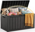 EFU Outdoor Storage Box 70 Gallon Deck Box, Waterproof Resin, Black by EFU
