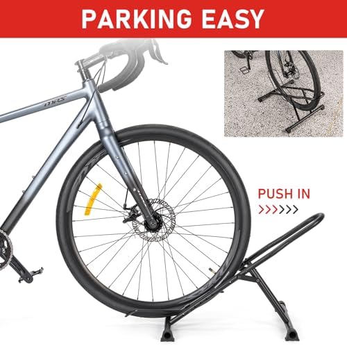 cyclists Indoor Bike Floor Stand - Bike Storage Rack for Garage/Home - Image 3
