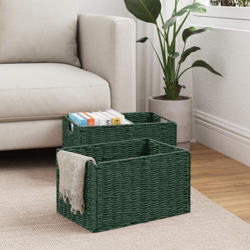 Vagusicc Large Wicker Storage Basket, Collapsible Baskets for Organizing - Image 7