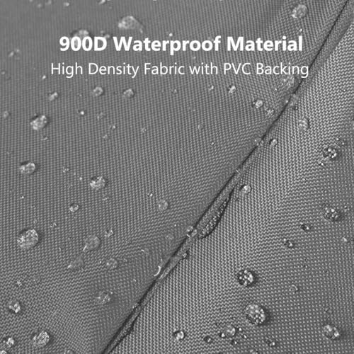 Picnic Table Cover Waterproof 70/72 Inch 600D Oxford Outdoor Table Cover with Bench Covers for Winter DustProof Heavy Duty (Grey, 6FT-70/72inch) - Image 4