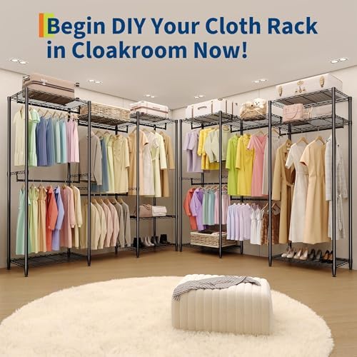 Garvee Portable Clothes Rack Heavy Duty Garment Rack - Image 5