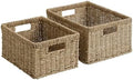 StorageWorks Wicker Storage Baskets,Natural Seagrass Storage Baskets,2-Pack by StorageWorks