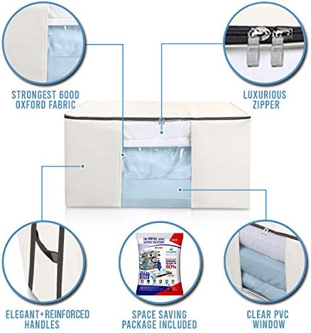 Vacuum Storage Bags, Cube Space Saver Bags, Bedding Space Saving Organizer - Image 4