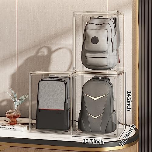 Purse Organizer for Closet, Handbag Storage, Clear Acrylic Display Case for Collectibles, Stackable Storage Bins with Magnetic Lid for Figures, Doll, Bag, XX-Large - Image 3