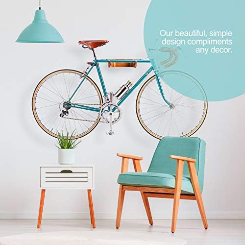 WOKK Wooden Bike Wall Mount - Horizontal Bicycle Wall mount for Home or Garage, Wall Bike Rack for apartment, Your Elegant Indoor Bike Storage - Image 2