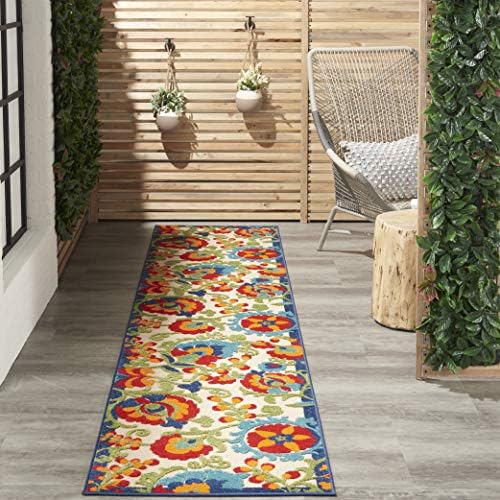 Nourison Home Aloha Multicolor 2'3" x 10' Area Rug - Easy Clean, Non Shedding, Bed Room, Living Room, Dining Room, Kitchen (10' Runner) - Image 3