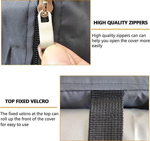 Waterproof Shelf Cover,600D Heavy Duty Dustproof Storage Wire Rack Covers,Outdoor Shelving Covers for Wire Shelves with Zipper 36''x18''x72'',Grey. - Image 6