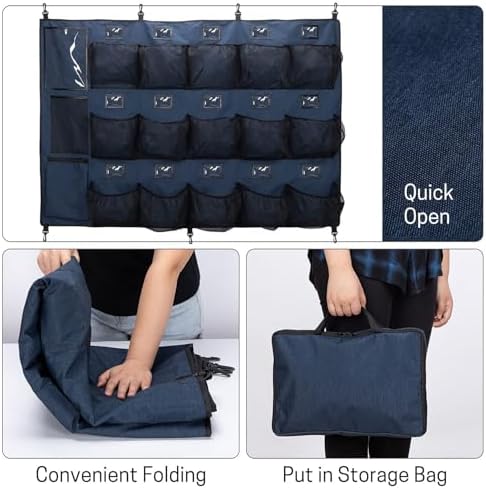 VISEMAN Hanging Helmet Bag for Baseball Softball Dugout Organizer for 15 Players Helmets Gloves Balls Organize Storage - Image 4