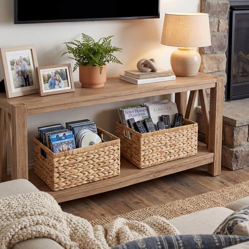 GRANNY SAYS Wicker Storage Baskets for Shelves, Hyacinth Baskets, 2-Pack - Image 6