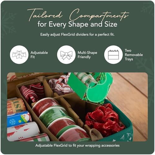 Covermates Gift Wrap Storage Organizer, 44.5" W x 13" D x 6.5" H - Image 5