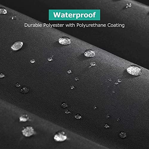 Porch Swing Cover 61Inch Waterproof 600D Oxford Hanging Outdoor Swing Cover Garden Hammock Patio Furniture Covers (Black, 61x28x(35-28) Inch) - Image 4