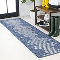 JONATHAN Y Stripe Geometric Indoor Outdoor Runner Rug 2X10 Blue/Ivory, Zolak Berber for Backyard, Patio, Porch, Easy-Cleaning, High Traffic, Pet-Friendly, Non-Shedding (SMB124C-210) by JONATHANY