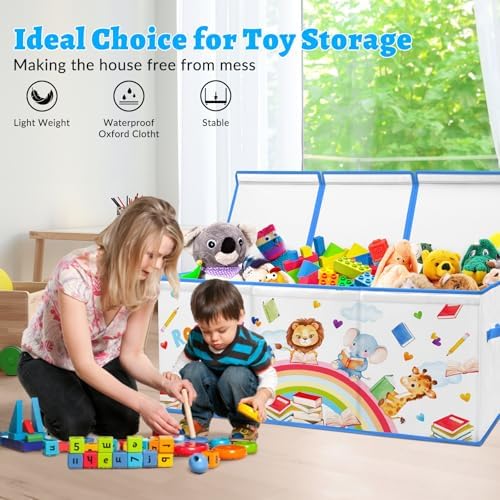 decalsweet Large Toy Box Collapsible Chest Organizer with Flip Lid for Kids - Image 7