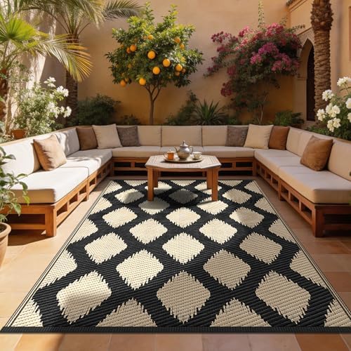 COOLTOP Outdoor Rug 9x12, Waterproof Outdoor Rugs 9x12 for Patios Clearance - Image 2