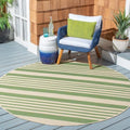 SAFAVIEH Washable Rug Outdoor Courtyard Collection - 6'7" Round, Green & Beige, Non-Shedding & Easy Cleaning, Ideal for Patio, Backyard, Mudroom (CY6062-244) by Unknown