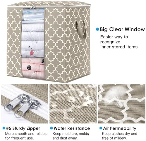 Storage Bags 8 Pack 100L Clothes Organization and Storage Containers - Image 2