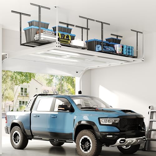 FLEXIMOUNTS 3x6 Overhead Garage Ceiling Storage Rack Adjustable, Hammertone - Image 7
