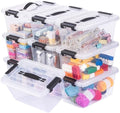 OUTUXED Storage Bins with Lids 10 Pack 7Qt Clear Stackable Containers Boxes by Outuxed
