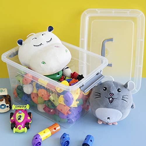 6-Pack Clear Plastic Storage Latch Box with Lids, 10 L - Image 5