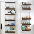 Over-The-Door Organizer – 6-Tier Wooden Pantry Storage Shelf with 12 Hooks, Wall-Mount or Hanging Spice Rack for Kitchen, Bathroom, or Closet by Unknown