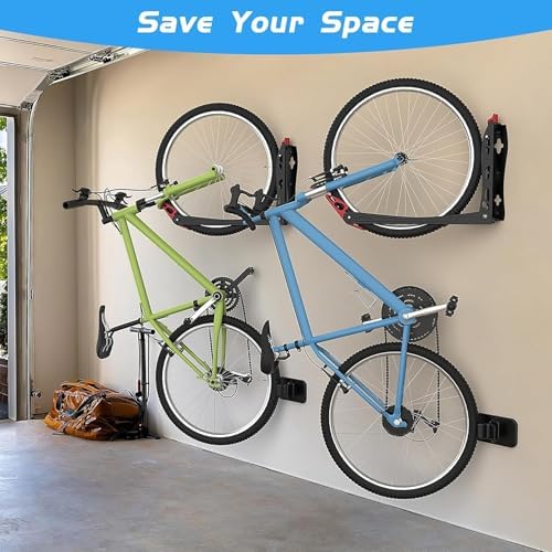 WALMANN BIKEPAL No Lifting Wall Mounted Swivel Bike Rack, Bike Wall Hanger - Image 2