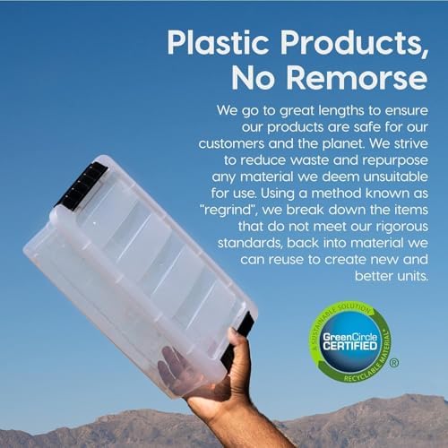 IRIS USA 6-Pack 19 Quart Storage Bins with Lids, Clear - Image 4