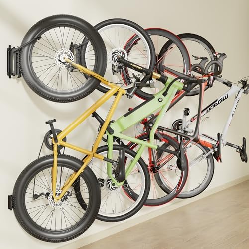 monTEK Swivel Bike Wall Mount for Fat Tire, Up to 4.5" Tire Width, 4 Pack - Image 2
