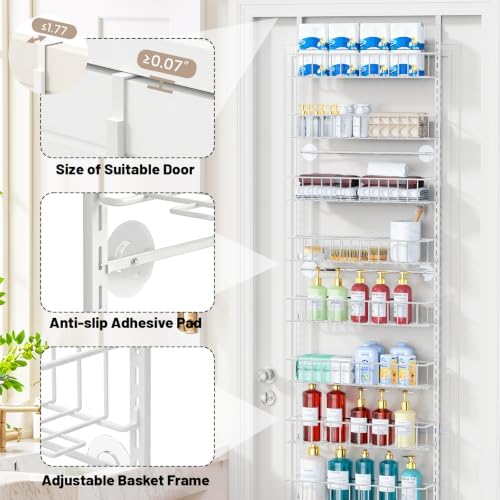 ElegantArray 9-Tier Pantry Door Organizer, White - Image 4