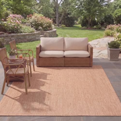 SAFAVIEH Washable Rug Outdoor Courtyard Collection - 8' x 11', Natural & Cream, Non-Shedding & Easy Cleaning, Ideal for Patio, Backyard, Mudroom (CY8521-03012) - Image 6