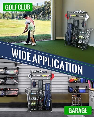Mythinglogic Golf Bag Storage Organizer with Club Rack for Garage - Image 5