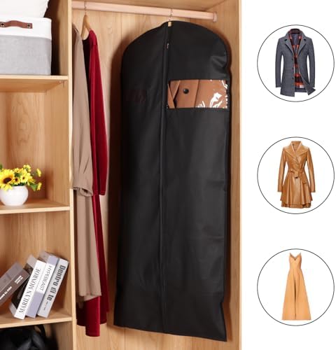 KEEGH 60 inch Dress Bags for Gowns Long (Set of 10) Black - Image 3
