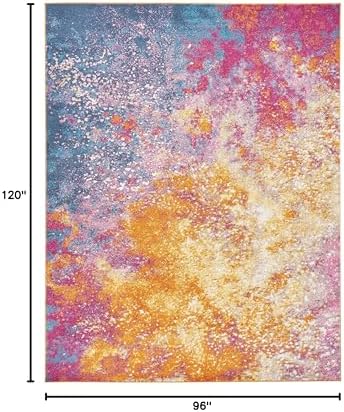 Nourison Home Passion Sunburst 8' x 10' Area-Rug, Modern, Abstract, Easy-Cleaning, Non Shedding, Bed Room, Living Room, Dining Room, Kitchen - Image 2