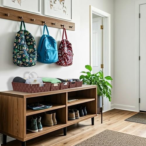 Sorbus Baskets for Organizing, Woven Storage Set (Set of 9, Chocolate) - Image 6
