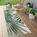 Paco Home Tropical Outdoor Rug Palm Tree & Jungle Design Flatweave in Green Beige, Size: 2' x 6' by PacoHome