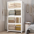 UAMFURI 672QT Stackable Storage Bins with Lids,Doors & Wheels by UAMFURIDirect
